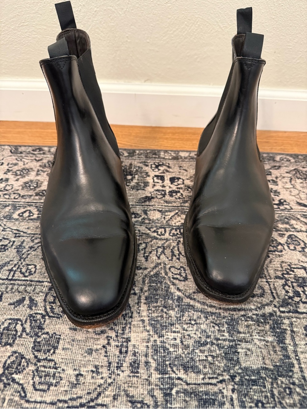 Meermin Men’s 10 Black Leather Chelsea Boots - Picture 3 of 7